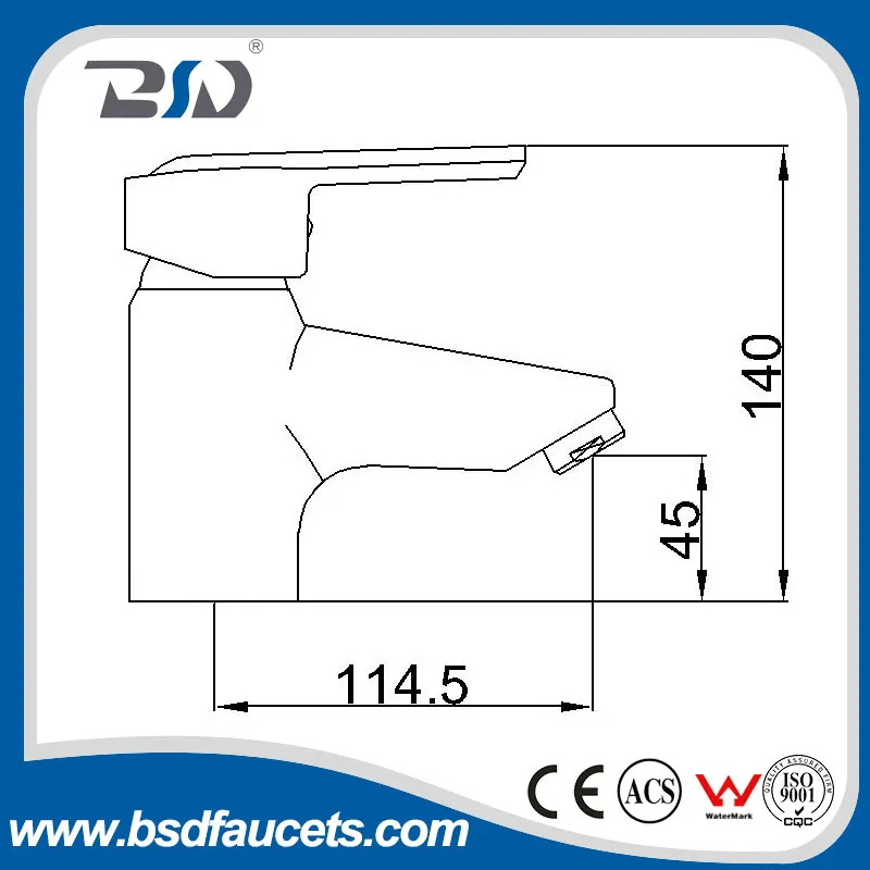 Chrome Plating Brass Basin Mixer with Single Handle