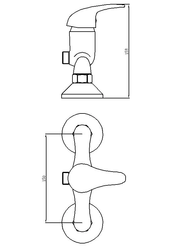 Chrome Single Handle Wall Mounted Shower Faucet Brass Bath Mixer