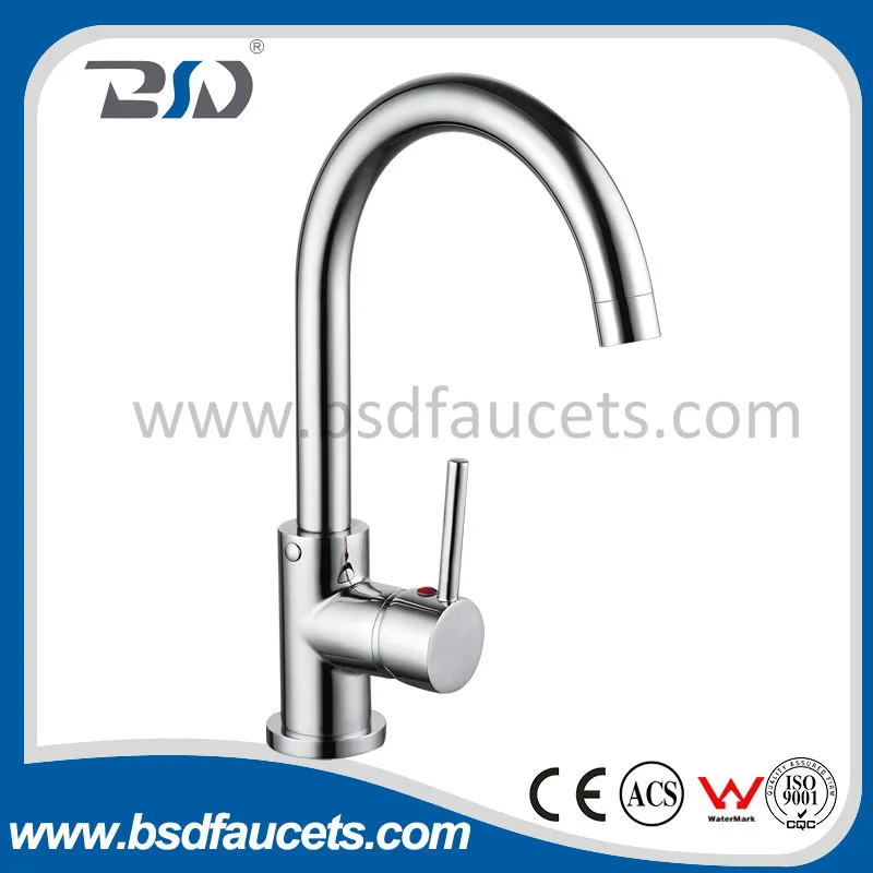 Chrome Single Handle Watermark Approved Brass Kitchen Tap Sink Faucet
