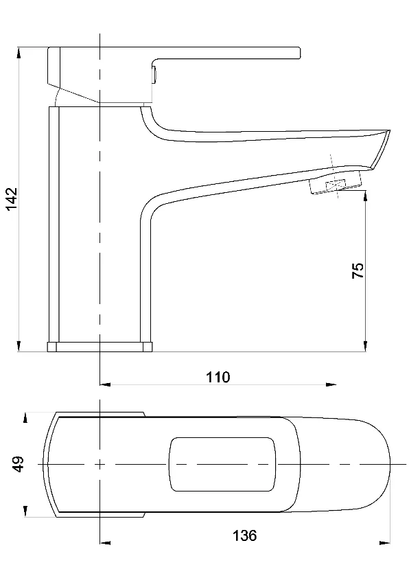 Chrome Single Lever Bidet Faucet with Bracket and Brass Shattaf