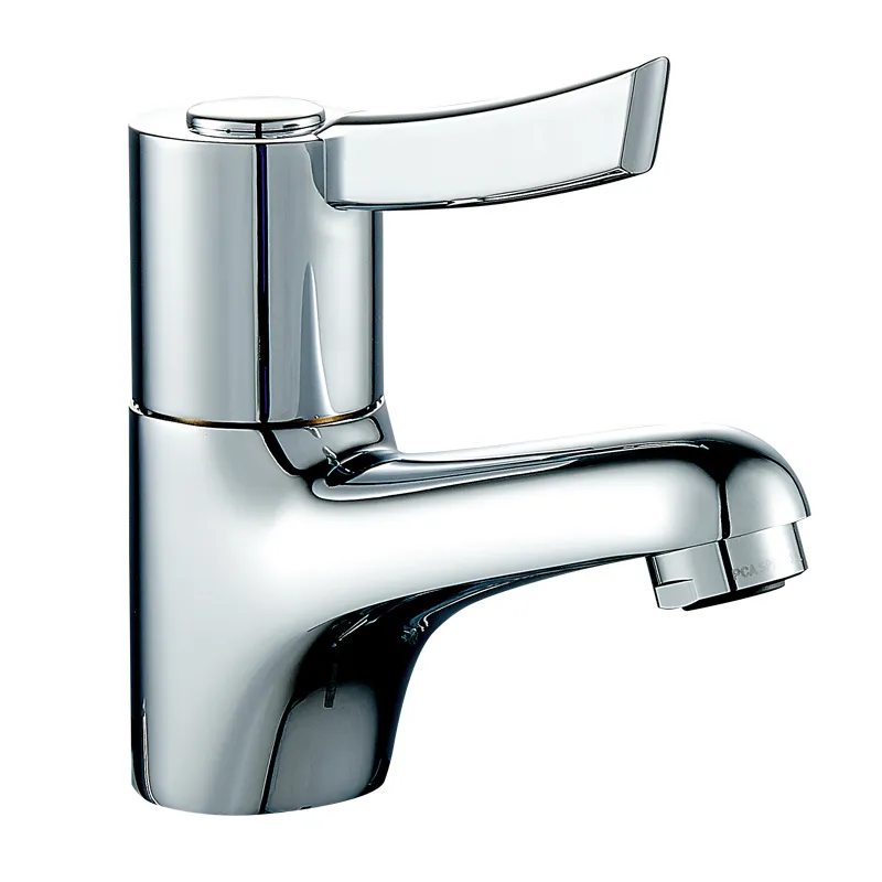 Chrome Single Lever Brass Sequential Basin Mixer Faucet