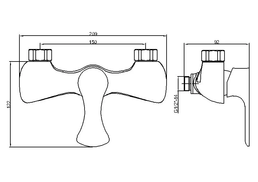 Chrome Single Lever White Printing Bathroom Shower Faucet