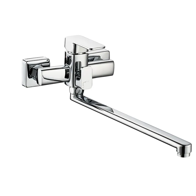 Chrome Square Bathroom Single Handle Shower Bath Faucet