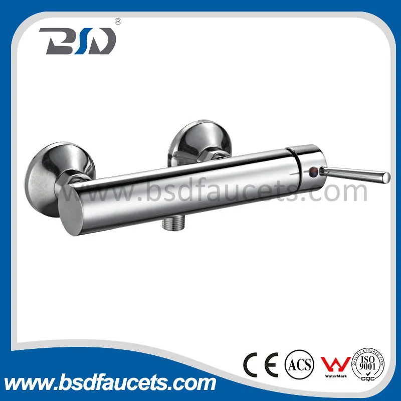 Chrome Water Bath Mixer Single Handle Wall Mounted Bathroom Faucets