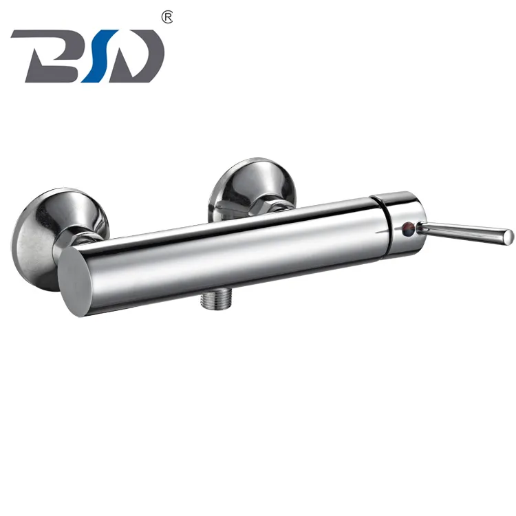 Chromed Wall Mounted Stem Handle Bath Shower Faucet