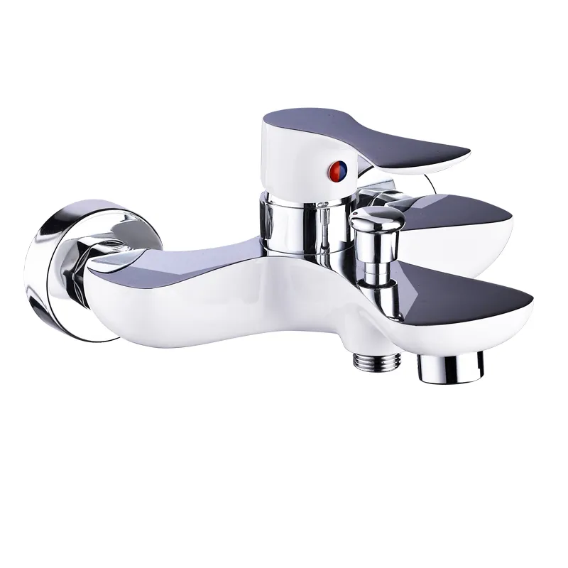 Classical Deck Mounted Single Lever Brass Paint&Chrome Bath Faucet