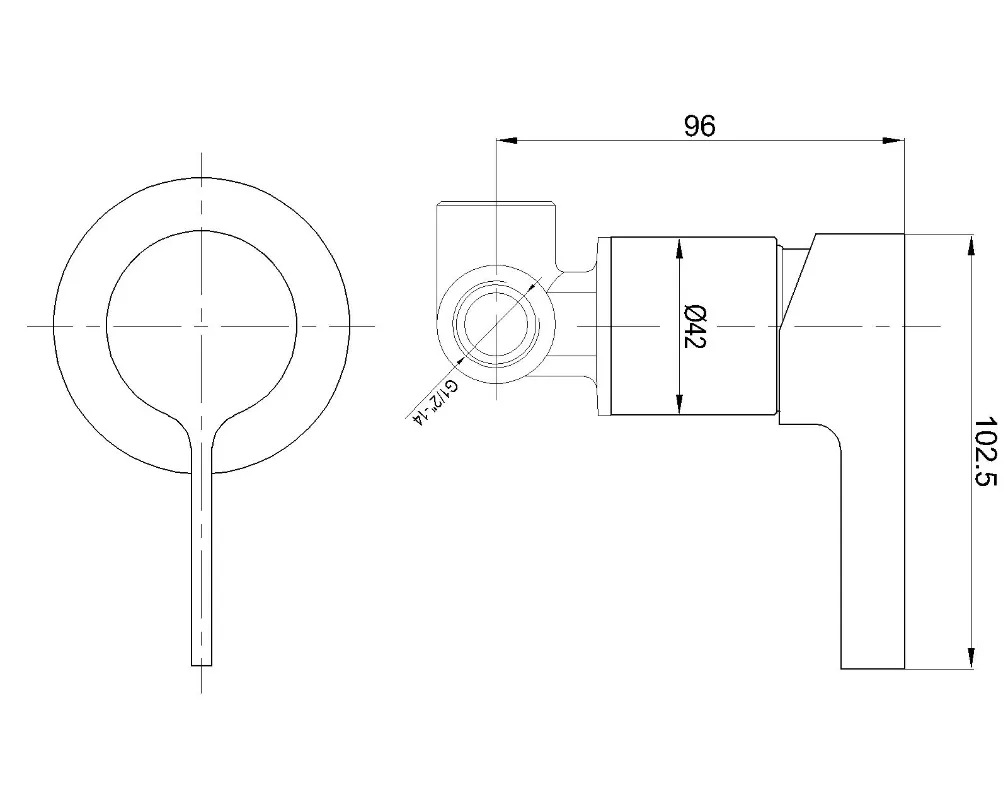 Concealed All Chrome Plated Single Lever Outlet Faucet