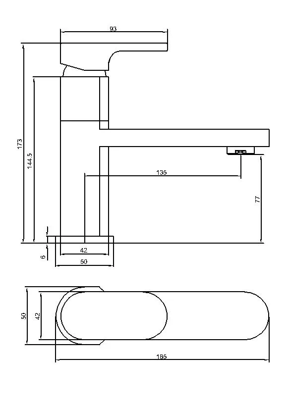 Contemporary Design Single Handle Control Basin Mixer with Swiving Spout