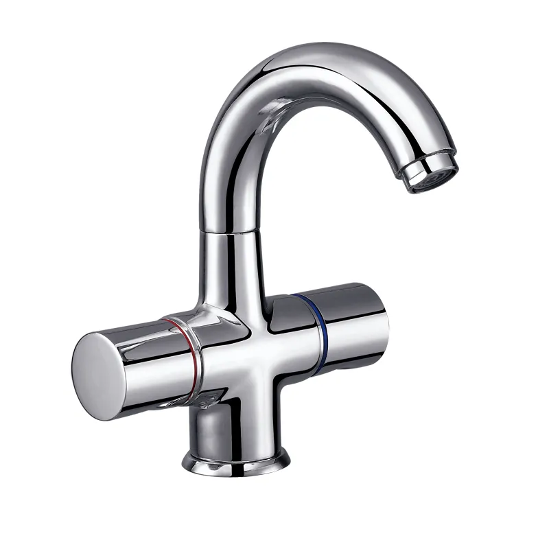 Contemporary Dual Hand Kitchen Faucet Water Tap