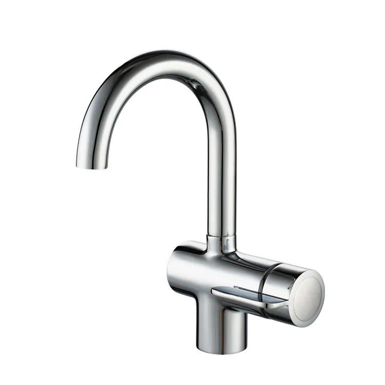 Copper Alloy Chrome Plated Kitchen Sink Mixer Faucet
