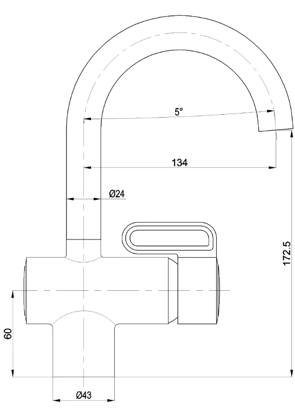 Copper Alloy Chrome Plated Kitchen Sink Mixer Faucet