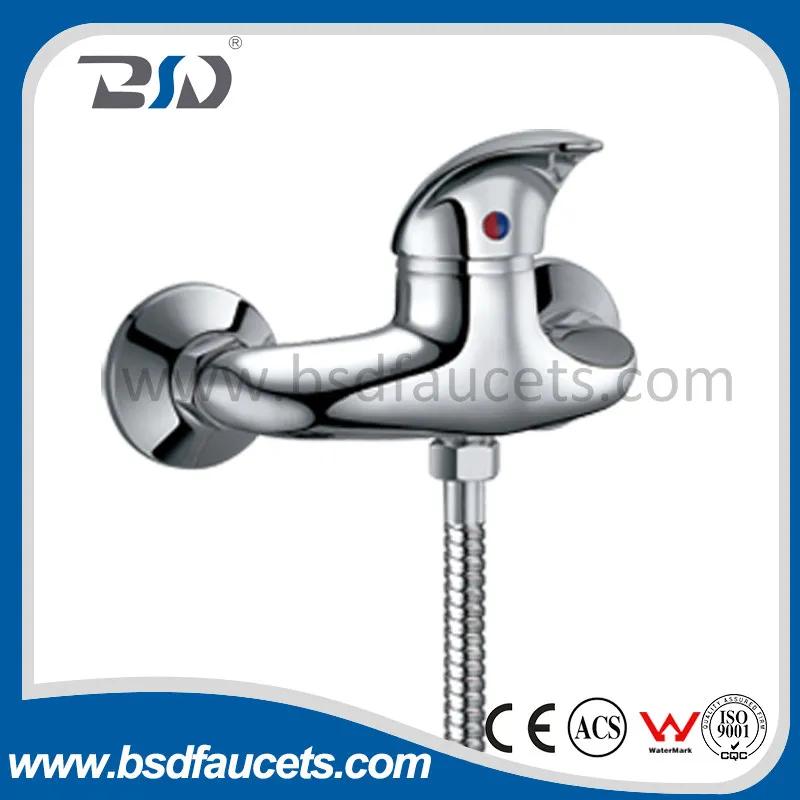 Deck Mount Waterfall Single Hole Chrome Shower Brass Mixer Faucet