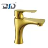 Deck Mounted Brass Golden Basin Tapware