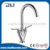Deck Mounted Brass Kitchen Sink Faucet Mixer with Black Finish