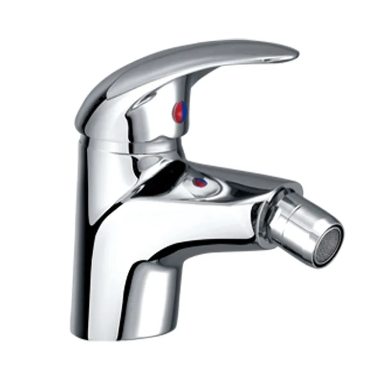 Deck Mounted Chromed Bathroom Brass Bidet Faucet with Single Handle
