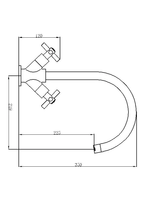 Deck Mounted Dual Handle Kitchen Faucets for UK Market