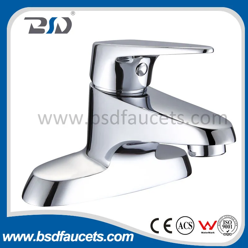 Deck Mounted Hot Cold Water Bathroom Basin Mixer Faucet Tap