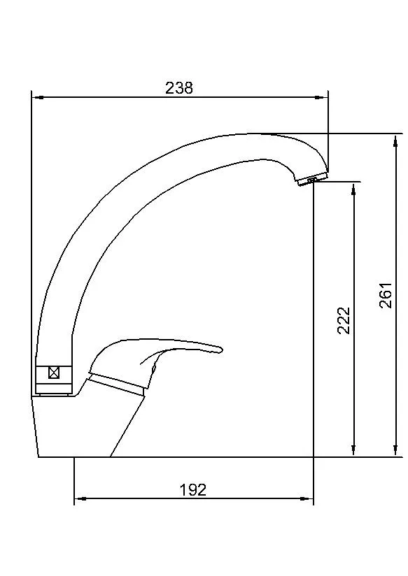 Deck Mounted Sink Faucet Chrome Single Handle Mixer Kitchen Faucet