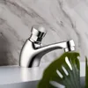 Deck Mounted Water Saving Time-Delay Brass Non Concussive Basin Taps