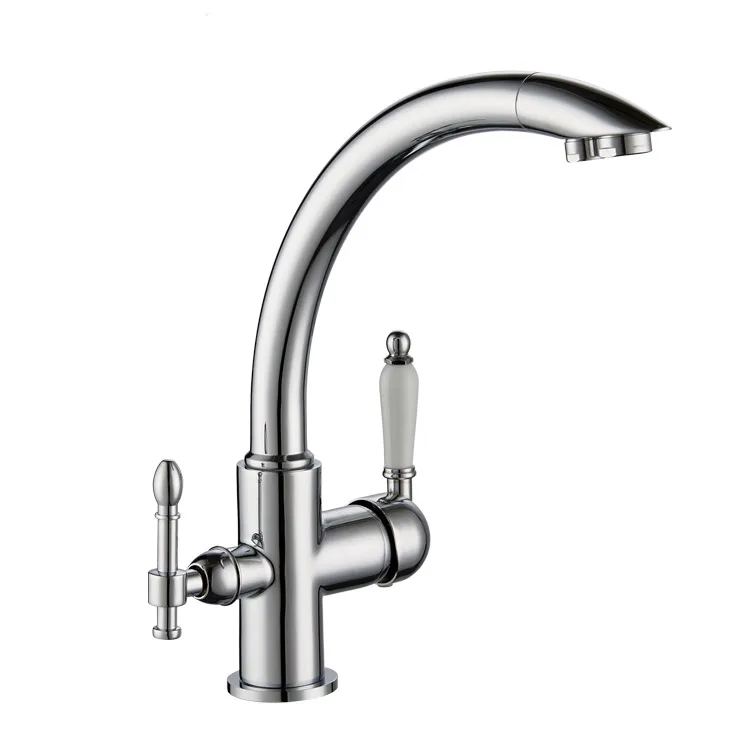 Double Handle 3 Way Kitchen Faucet for Filter Drinking Water