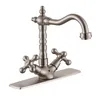 Double Handle Sink Mixer with Base Plate