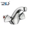 Double Handles Basin Mixer Brass Chrome Deck Mounted Basin Faucet
