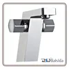 Double Handles Square Brass Bathroom Chrome Washing Basin Faucet Mixers