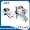 Double Lever Brass Diverter Chrome Bath Mixer