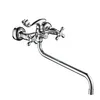Double Lever Long Spout Bath Shower Mixer