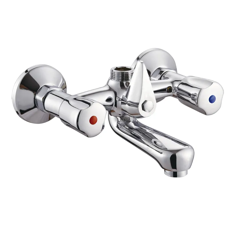 Dual Handle Brass Bathroom Bath Shower Mixer