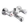 Dual Handle Brass Bathroom Bath Shower Mixer