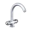 Dual Handle Brass Stain Chrome Kitchen Faucet