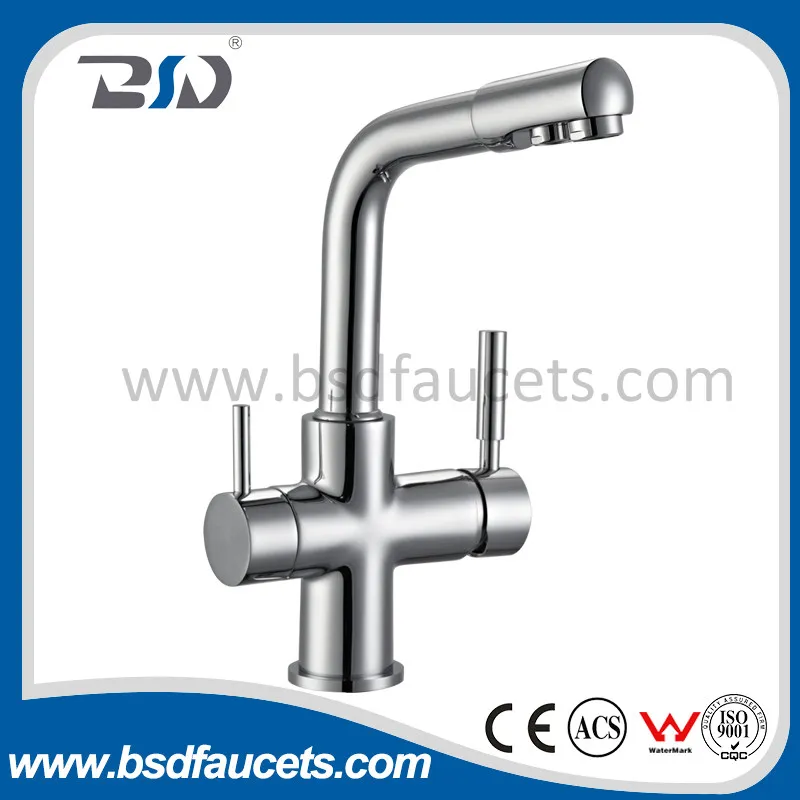 Dual Handle Household Water Purifier Pure Filter Kitchen Sink Faucet