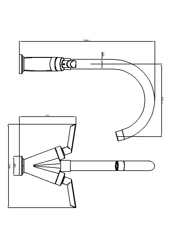 Dual Handles Kitchen Mixer Tap with Swivel Spout Orb Finish