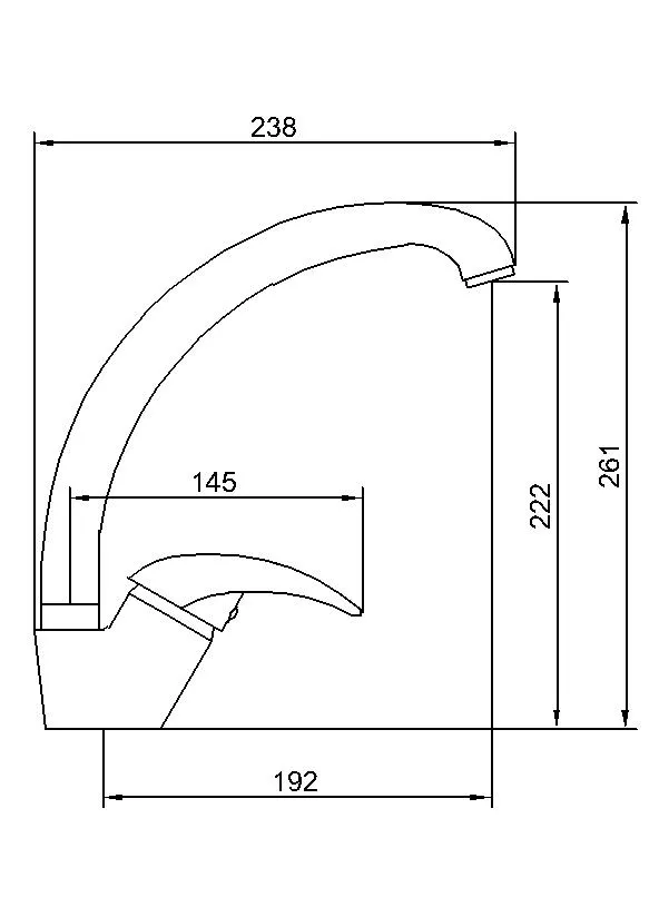 Durable Brass High Swan Neck Chrome Kitchen Faucet