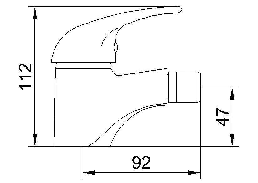 Easy Installation Cheap Single Handle Chromed Deck Mount Bidet Faucet