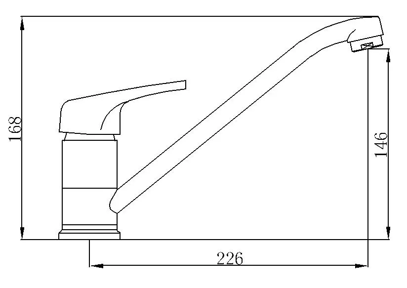 Economic Brass Kitchen Mixer with Swivelling Spout