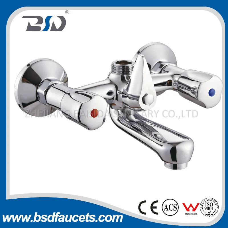 Economic Dual Handle Brass Chrome Finish Bathroom Bath Shower Mixer