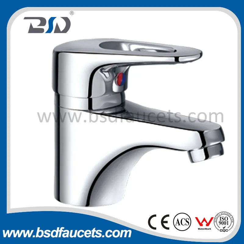 Economic Single Handle Brass Basin Mixer Chromed