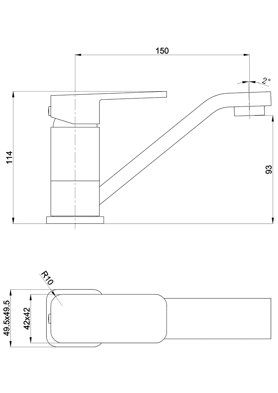 Economic Smart Swiveling Short Spout Kitchen Faucet