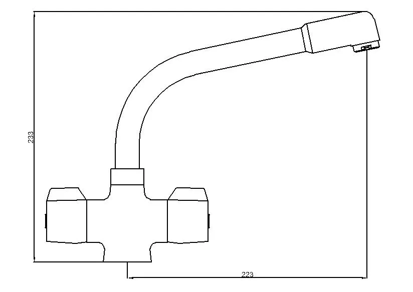 Excellent Design Double Lever Brass Shower Head Kitchen Sink Mixer
