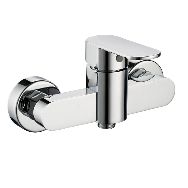 Exposed Chrome Single Handle Shower Mixer Faucet