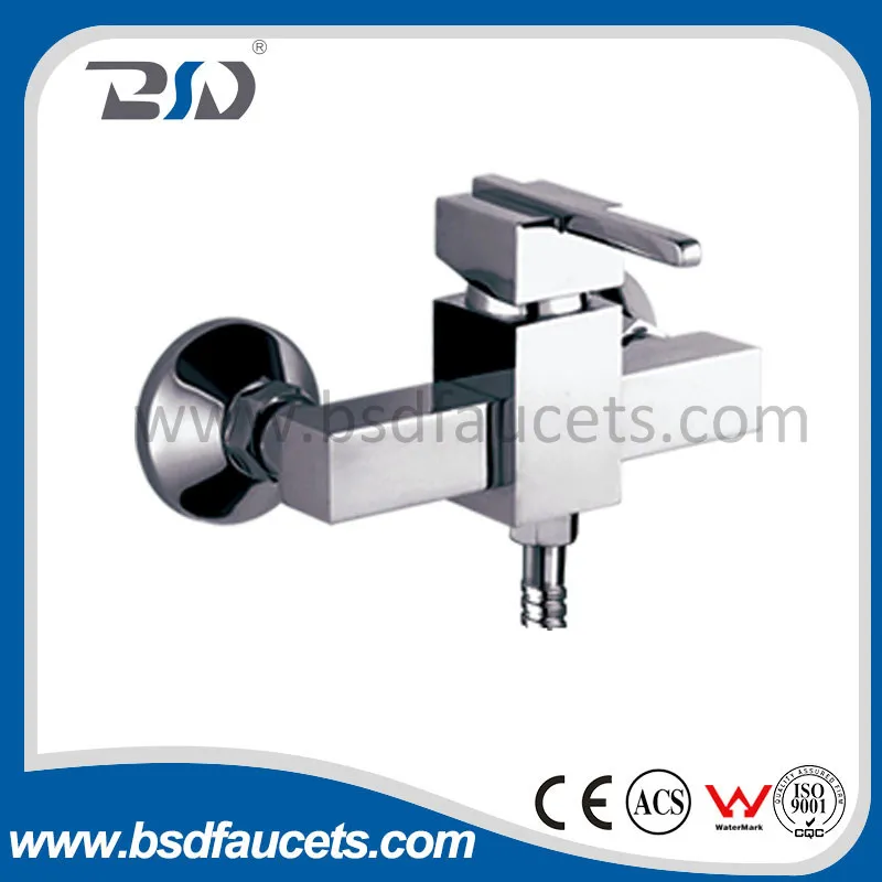 Gravity Casting Wall-Mount Bath&Tub Shower Faucet Mixer Chrome Square