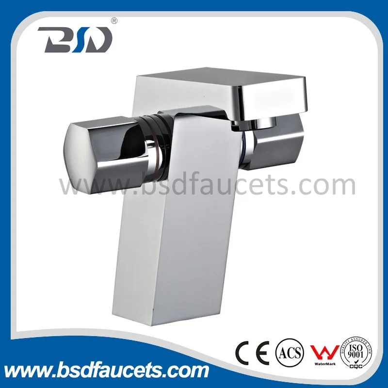 Heavy Design Chrome Basin Faucet Mixer with Brass Double Lever