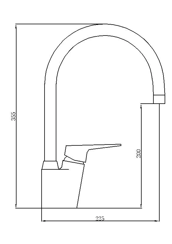 High Neck Brass Kitchen Sink Mixers