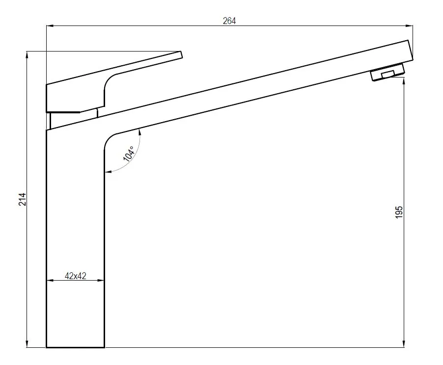 High Neck Brass Watermark Approval Dr Wash Basin Mixer