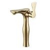 High Neck Single Lever High Extension Gold Plated Basin Taps