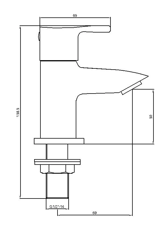 Hot Cold Ceramic Disc Basin Taps 1/2"