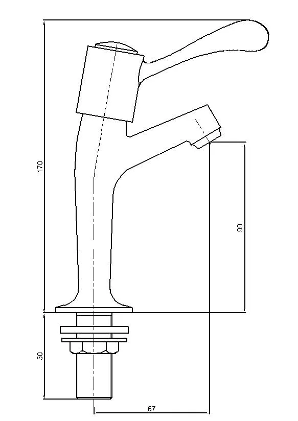 Hot & Cold Commercial Basin Sink Taps Pillar Lever Taps