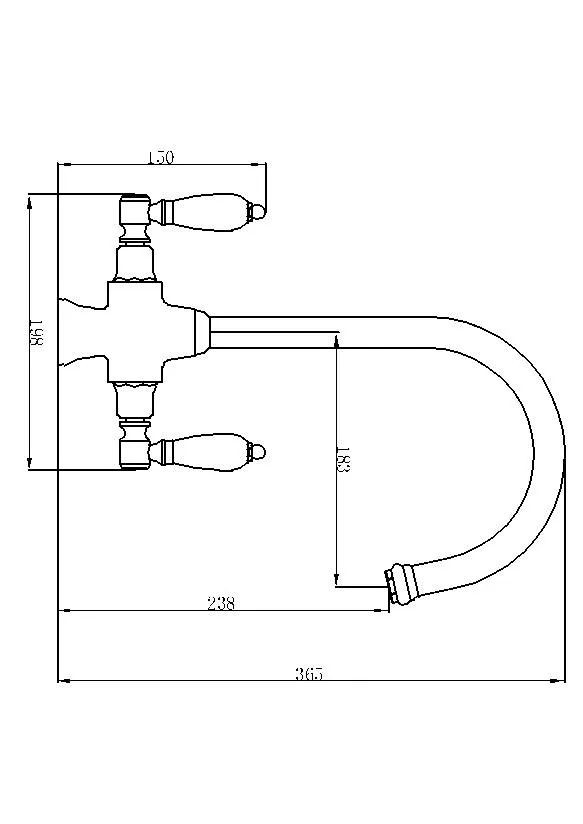 Hot Sale Double Ceramic Handle Brass Kitchen Faucets UK Market